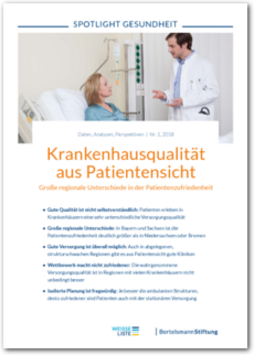 Cover SPOTLIGHT Gesundheit: Krankenhausqualität aus Patientensicht