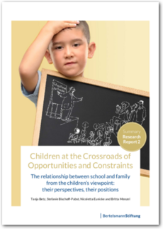 Cover Children at the Crossroads of Opportunities and Constraints - The relationship between school and family from the children’s viewpoint: their perspectives, their positions