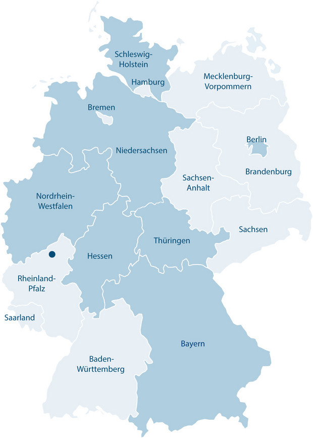 [Translate to English:] Karte von Deutschland