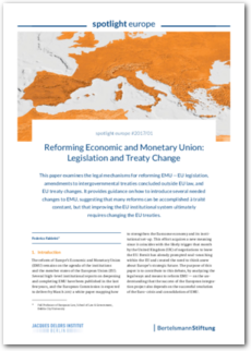 Cover spotlight europe 01/2017: Reforming Economic and Monetary Union: Legislation and Treaty Change