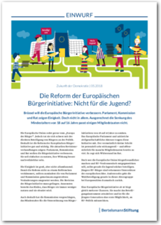 Cover EINWURF 5/2018 - Die Reform der Europäischen Bürgerinitiative: Nicht für die Jugend?