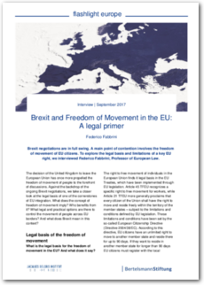 Cover flashlight europe 07/2017: Brexit and Freedom of Movement in the EU: A legal primer