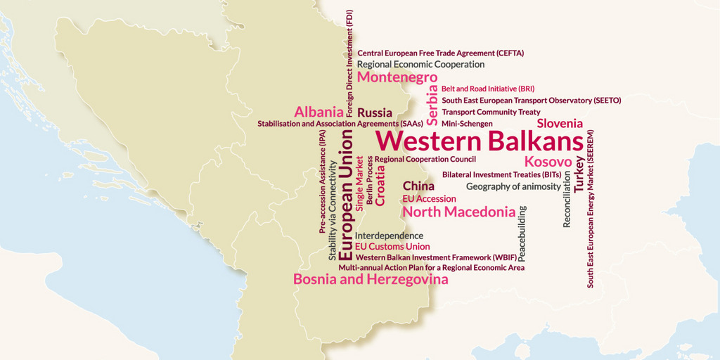 Countries of the Balkans as vector graphics