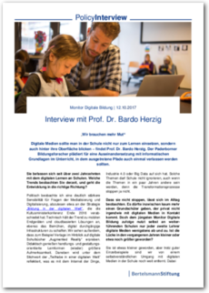 Cover PolicyInterview mit Prof. Dr. Bardo Herzig