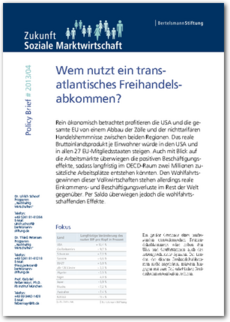 Cover Policy Brief #2013/04: <br/>Wem nutzt ein transatlantisches Freihandelsabkommen?