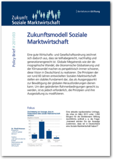 Cover Policy Brief #2011/03: <br/>Zukunftsmodell Soziale Marktwirtschaft