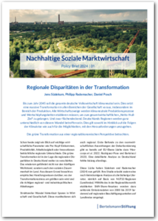 Cover Policy Brief 2024 | 01: Regionale Disparitäten in der Transformation