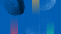 Blauer Hintergrund mit farbigen Balken