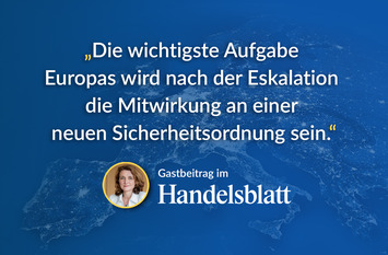 Quote from Daniela Schwarzer in Handelsblatt