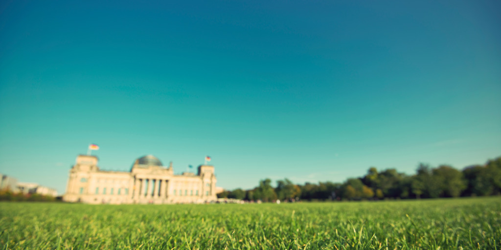 Rasenfläche vor dem Bundestag