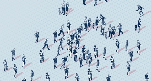 Crowd from above