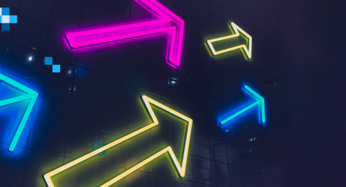 Neonfarbene Pfeile