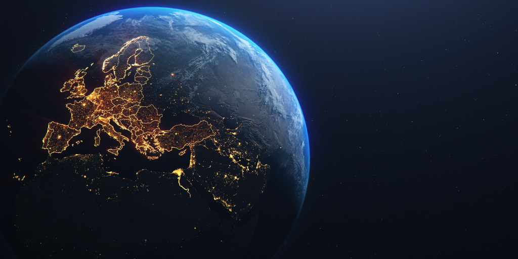 Planet Earth from Space EU Europe Countries