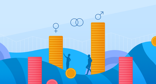 Illustration von verschiedenen Münzsäulen