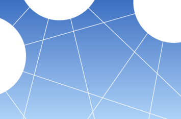 Hintergrund in blau mit wei&szlig;en Linien und Kreisen