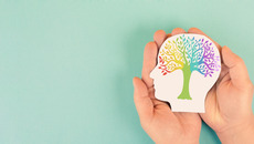Mind with colorful tree, mental health, positive attitude and inspiration, creative thinking brain, personal development, diversity and equality(© © Berit Kessler - stock.adobe.com)