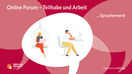 Ein Mann sitzt am Schreibtisch, eine Frau auf einem Hängesessel und lernen