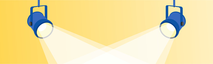 Illustration Im Fokus (Scheinwerfer)