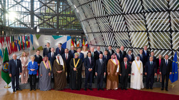 Group photo of the first EU-Gulf Cooperation Council summit
