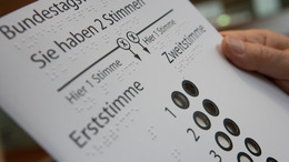 Stimmzettel zu einer Wahl