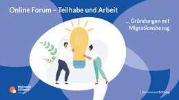 zwei gezeichnete Personen umringen eine große Glühbirne