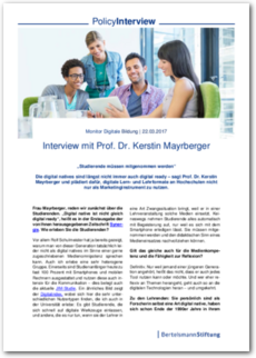 Cover PolicyInterview mit Prof. Dr. Kerstin Mayrberger