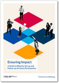 Cover Ensuring Impact – A Guide to Effective Set-up and Follow-up of Citizen Participation