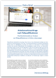 Cover Arbeitsmarktnachfrage nach Teilqualifikationen