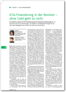 Cover KiTa-Finanzierung in der Revision - ohne Geld geht es nicht
