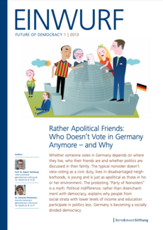 Cover EINWURF 1/2013 EN - Rather Apolitical Friends: Who Doesn’t Vote in Germany Anymore – and Why