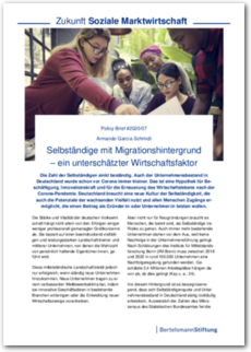 Cover Policy Brief #2020/07: Selbständige mit Migrationshintergrund - ein unschätzbarer Wirtschaftsfaktor