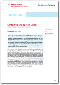 Cover Contact tracing apps in Europe