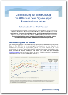 Cover Globalisierung auf dem Rückzug: Die G20 muss neue Signale gegen Protektionismus setzen