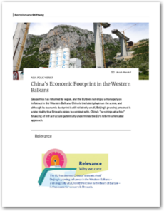 Cover China's Economic Footprint in the Western Balkans