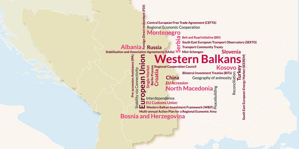 Länder des Balkan als Vektorgrafik