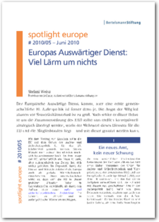 Cover spotlight europe 05/2010: Europas Auswärtiger Dienst: Viel Lärm um nichts