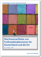 Cover Wachstumseffekte von Freihandelsabkommen für Deutschland und die EU