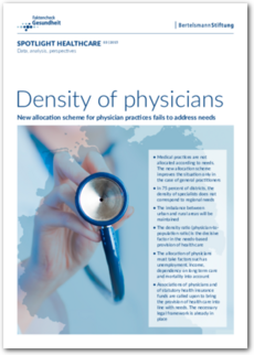 Cover SPOTLIGHT Healthcare: Density of physicians
