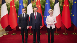 Emannuel Macron, Xi Jingping, Ursula von der Leyen