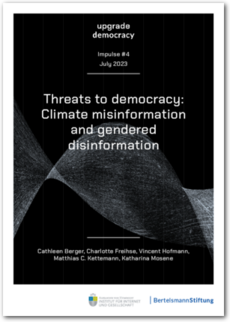 Cover Threats to democracy: Climate misinformation and gendered disinformation