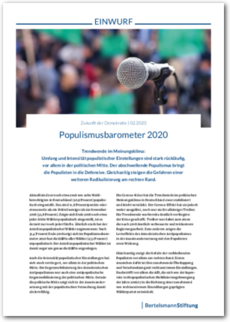 Cover EINWURF 2/2020 - Populismusbarometer 2020