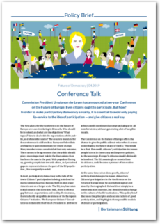 Cover Policy Brief 4/2019 - Conference Talk