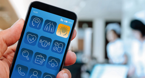 Handy-Display mit vielen DiGA