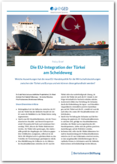 Cover Policy Brief: Die EU-Integration der Türkei am Scheideweg