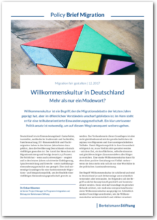 Cover Policy Brief Migration: Willkommenskultur in Deutschland