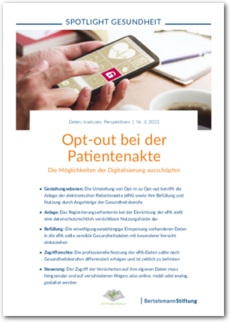 Cover SPOTLIGHT Gesundheit: Opt-out bei der Patientenakte