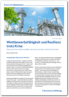 Cover Executive Summary | Wettbewerbsfähigkeit und Resilienz trotz Krise