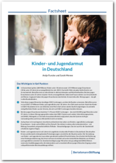 Cover Factsheet Kinder- und Jugendarmut in Deutschland