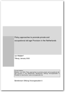 Cover Policy approaches to promote private and occupational old-age provision in the Netherlands             