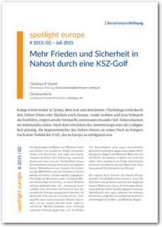 Cover spotlight europe 02/2015: Mehr Frieden und Sicherheit in Nahost durch eine KSZ-Golf